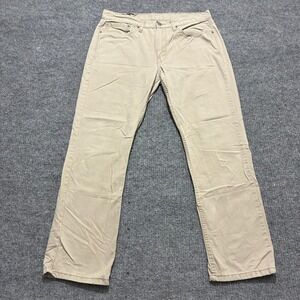 Levis 514 Mens Straight Leg Jeans Size 36x32 Beige Denim Cotton Casual Mid Rise